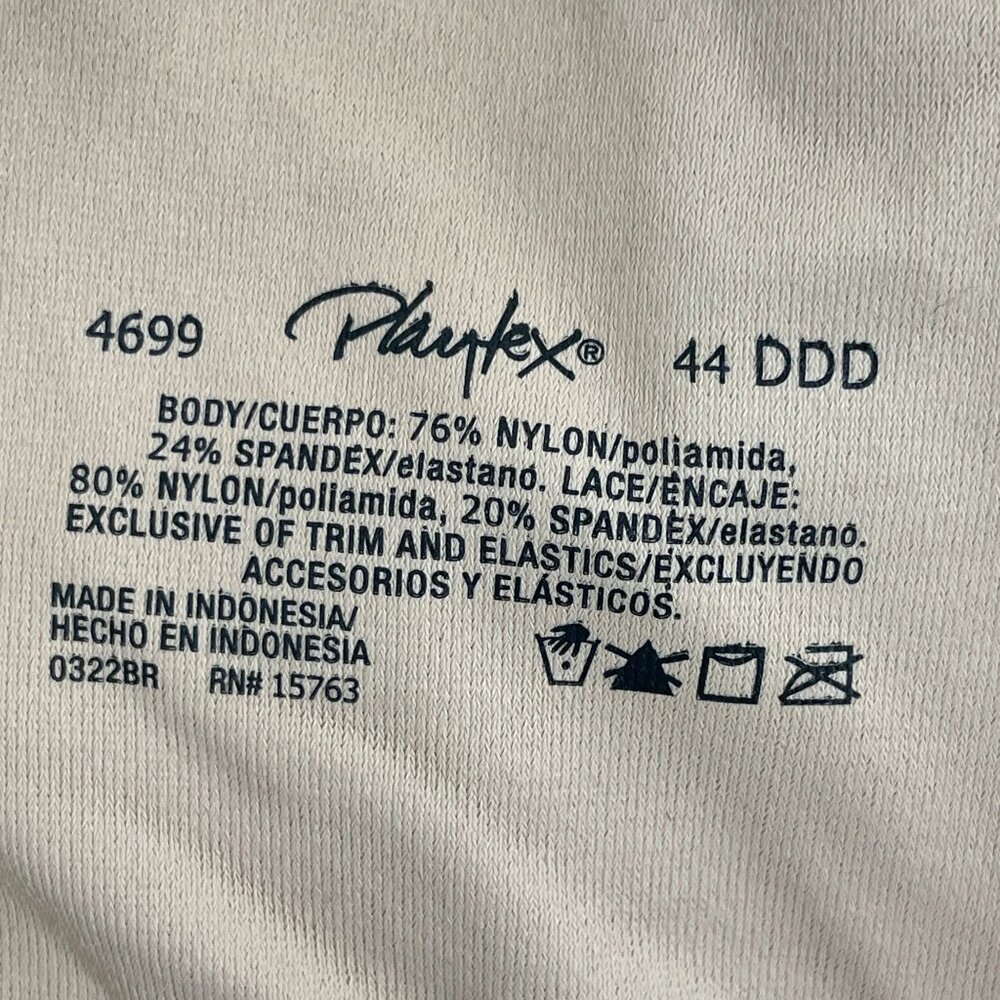 Playtex 18 Hour Bounce Control Bra 44DDD Beige‎ Breathable Convertible 4699 - Picture 3 of 7